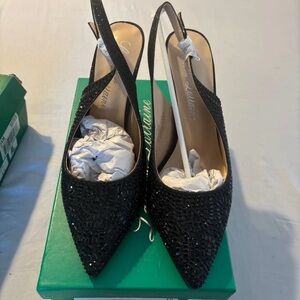 Chic Black Slingback Heels by Ann Marino